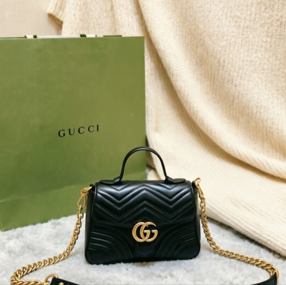 Coach Tops - Gucci GG Marmont Medium Matelassé Top Handle Bag